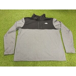 The North Face Sweatshirt Mens XL Heather Gray Mock Neck‎ Outdoor Quarter Zip